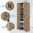 Storage Cabinet With Two Doors - Adjustable Shelf, Mdf Board, Brown, For Bathroom & Office - Bathroom Office Storage Furniture