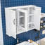 Armoire de salle de bain murale à miroir avec tablettes réglables-1096739271