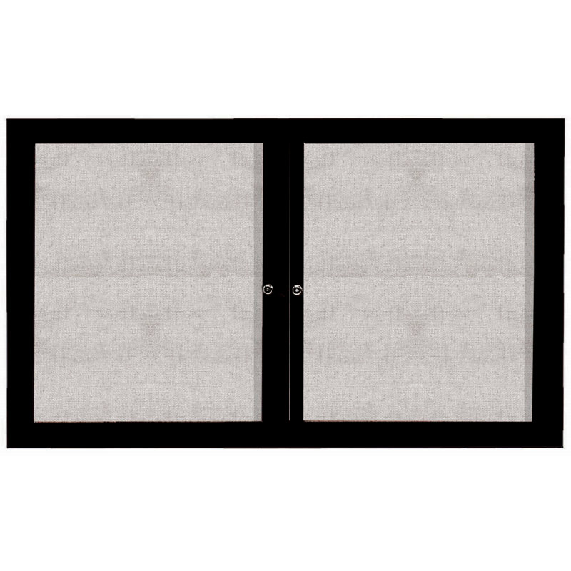 Tableau d'affichage mural extérieur pour l'extérieur, Noir, Deux, H 36 po x l 60 po