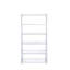 Bibliothèque Coleen blanc ultrabrillant et finition chrome avec rangement durable et élégant pour les intérieurs modernes