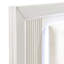 Grand lit moderne Modern, blanc antique avec rembourrage de tête de lit à DEL