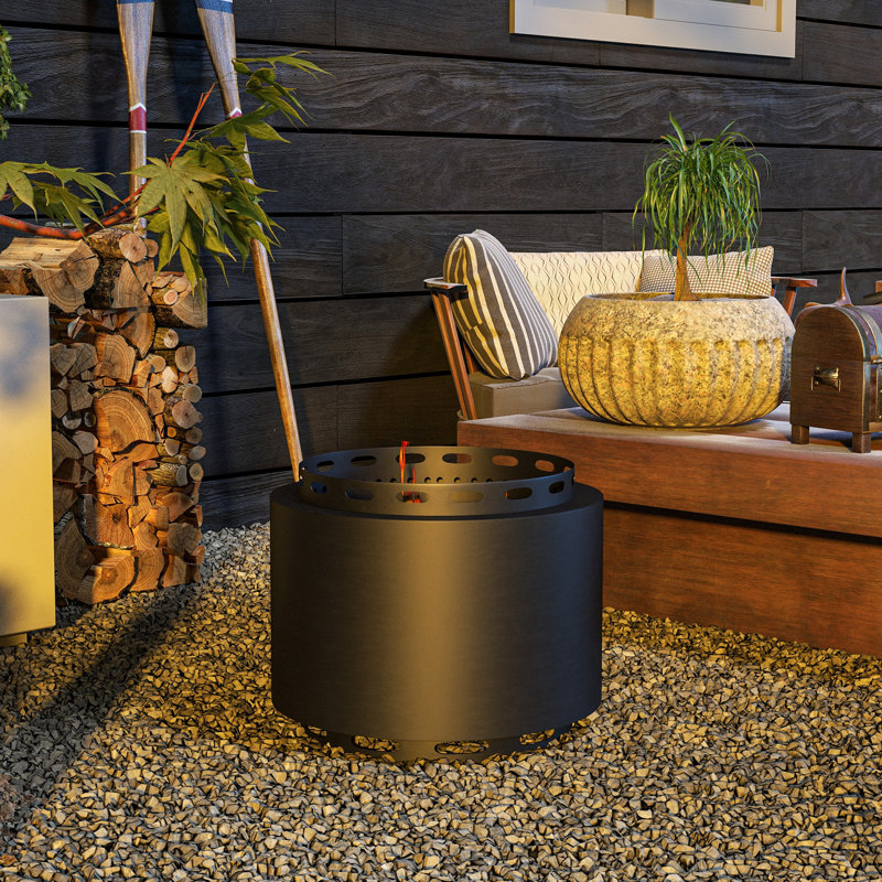 Table foyer au propane 15 000 BTU avec fontaine de jardin, lumière DEL