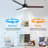 52" 3-Blade Matte Black LED Standard Ceiling Fan with Remote Control and Light Kit Included