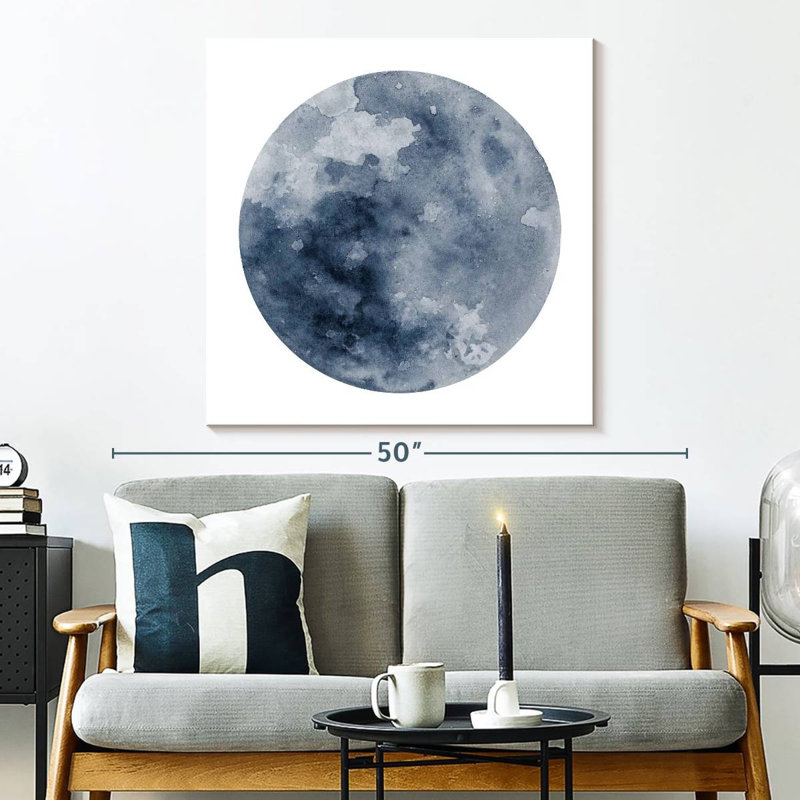 Arney Celestial Blue Moon, 33" H x 33" W