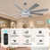 72" Modern 8-Blade Ceiling Fan with Lights and Remote, 6-Speed Reversible Fan
