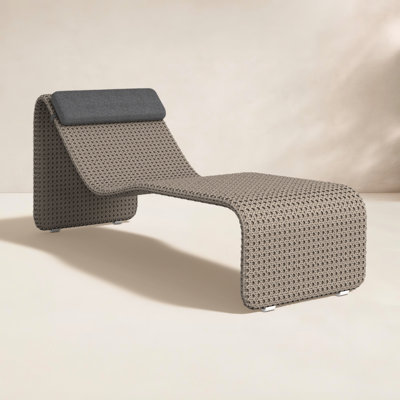 Kuno 27.5'' Outdoor Wicker Chaise Lounge