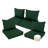 28.5 x 28.5 In Patio Furniture Cushions set of 4, Fade Resistant Outdoor Seat Cushions with 4 pairs of Ties, Deep Seat Cushion for Seat Patio Chairs, Rattan Furniture, Wicker Seating, outdoor Adirondack Chair,Dark Green-123270681-123270673
