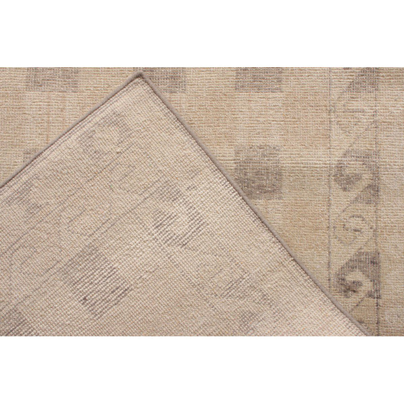 Homage Wool Geometric Area Rug in Beige/Brown/Purple