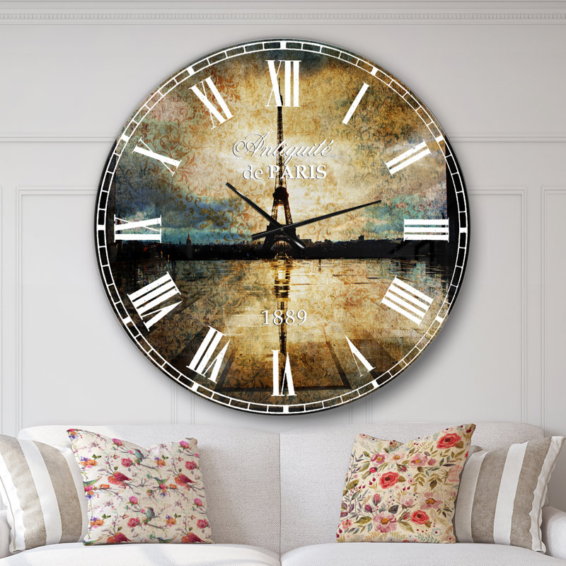 Horloge murale Swigart Farmhouse, Surdimensionné