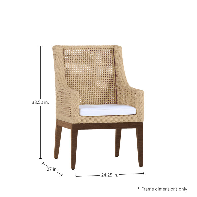 Fauteuil tissé péninsule clair Raphia / bois de santal, Pas de soudure, Blanc naturel, Raphia / bois de santal