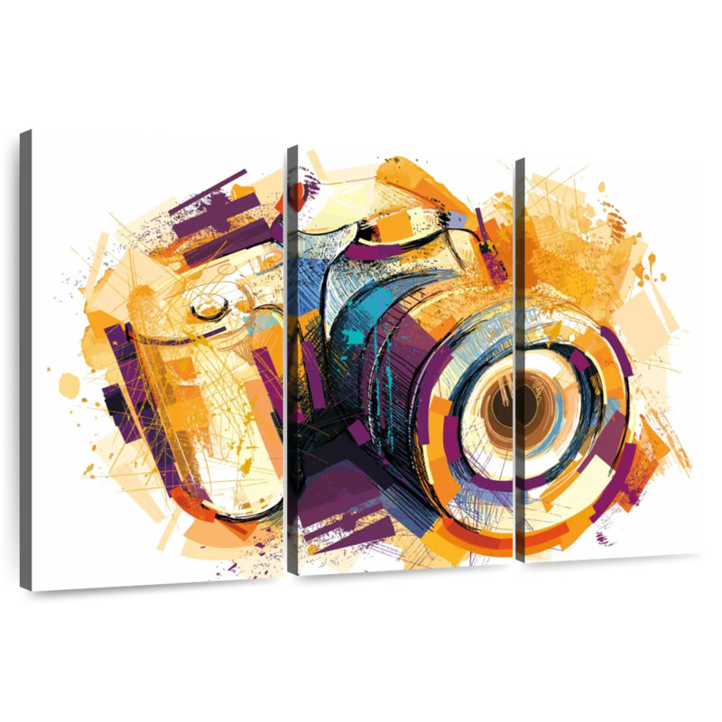 Senne Abstract Camera, 48" H x 74" W