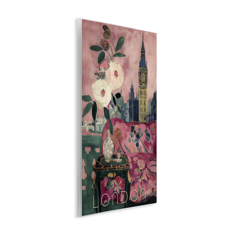 Plaque murale London Spring Blossoms, design par Annabelle Hall, H 19 po x l 13 po