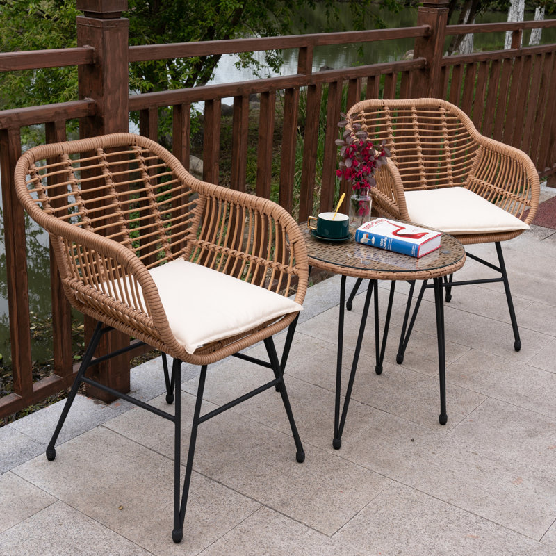Ensemble bistro 2 personnes Aanand, Beige