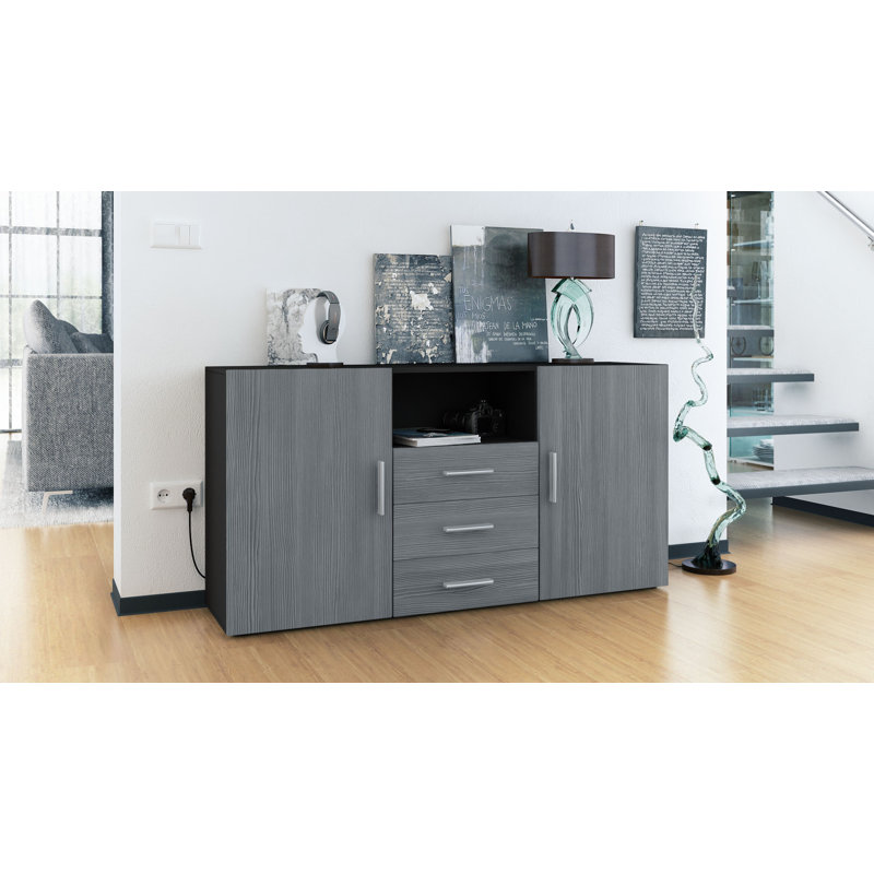 Sideboard Mccrary, Black (Matt)/Avola Anthracite