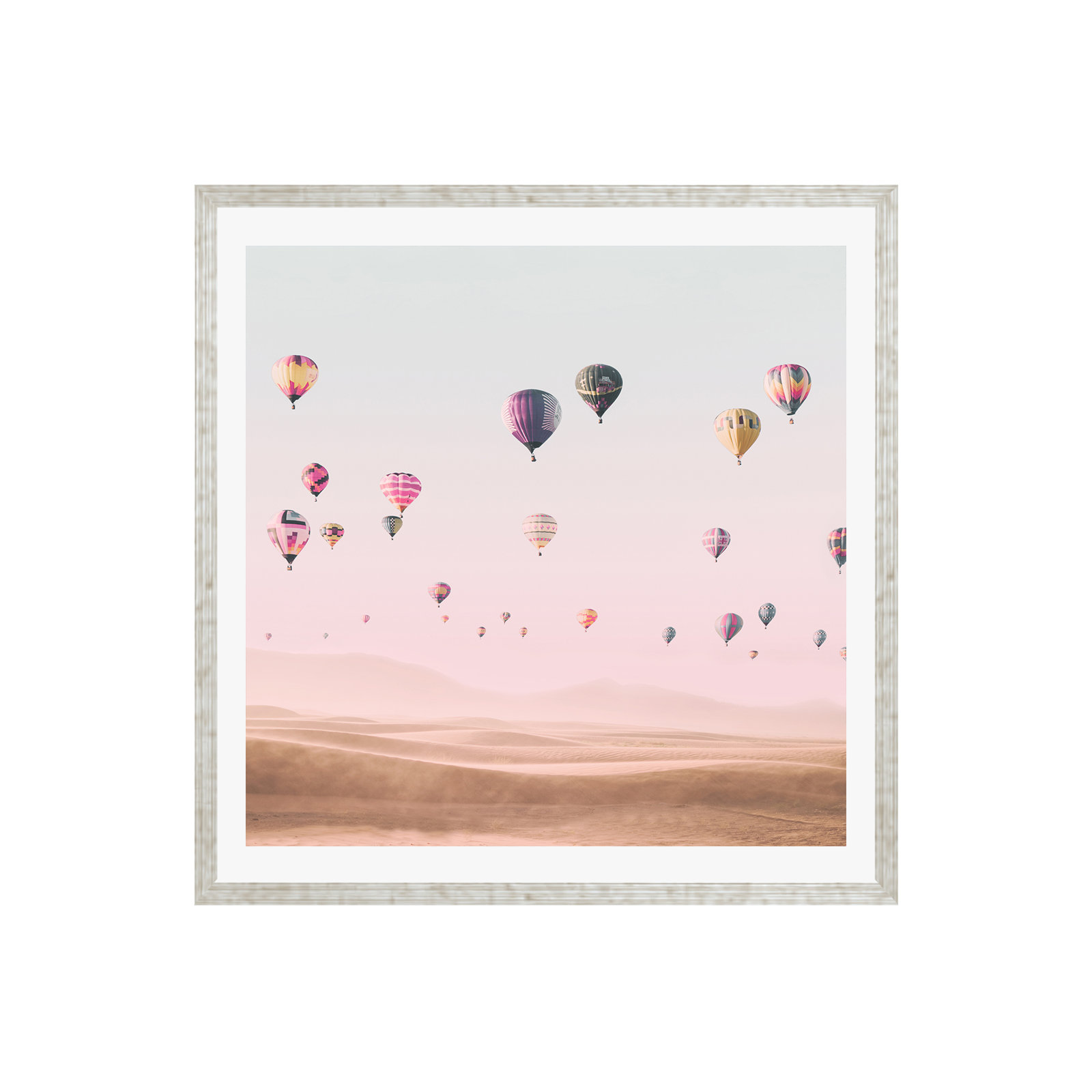 Around The World by Sisi And Seb, Yes, Silver Single Picture Framed, 30" H x 30" W x 2" D