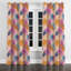 Rideaux abstraits pour chambre à coucher - Rideau à œillets motif bord de mer - 1 panneau-1633613840-1633613841
