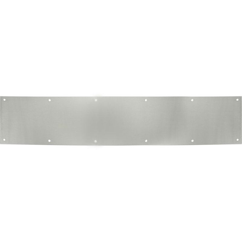 Plaque de protection avec vis, 8 po x 34 po, par quincaillerie By Stone Harbor, L 30 po x l 6 po, Acier inoxydable satiné