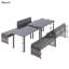 Estebon 8 - Person Patio Dining Set Rectangular Table with Cushions Included