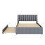 Lit plateforme tapissier avec lit gigogne-1959188370