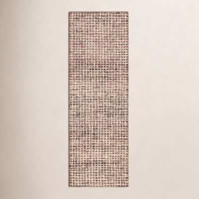 Winfield Katasha Checked Wool Brown Area Rug