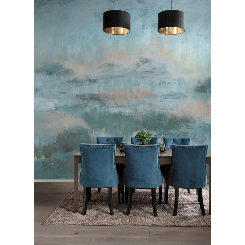 Adhésif mural bleu Mirage