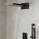 Dual-Function Wall Mounted Waterfall & Rainfall Shower Faucet Set With Rough-In Valve