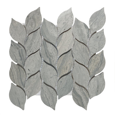 Driftwood Blue Leaf Mosaic – Honed