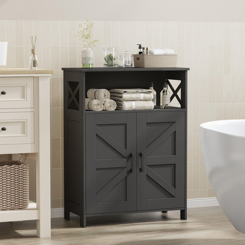 Armoire de rangement Farmhouse, Noir