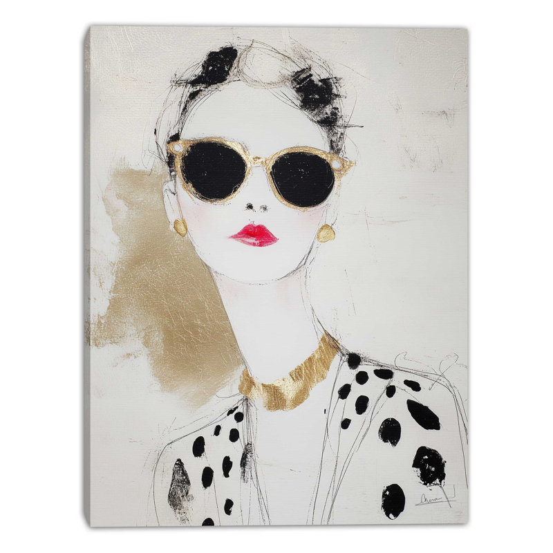 Art mural sur toile à pois Glamour, L 30 po x H 40 po x P 1,5 po