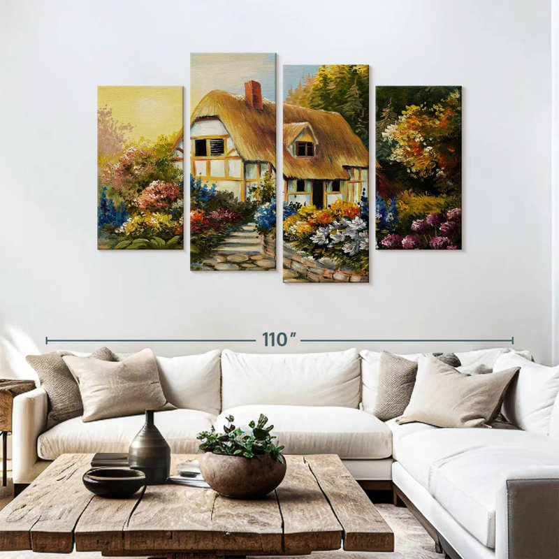 Paysage de maison de fée Lilie, H 54 po x l 84 po