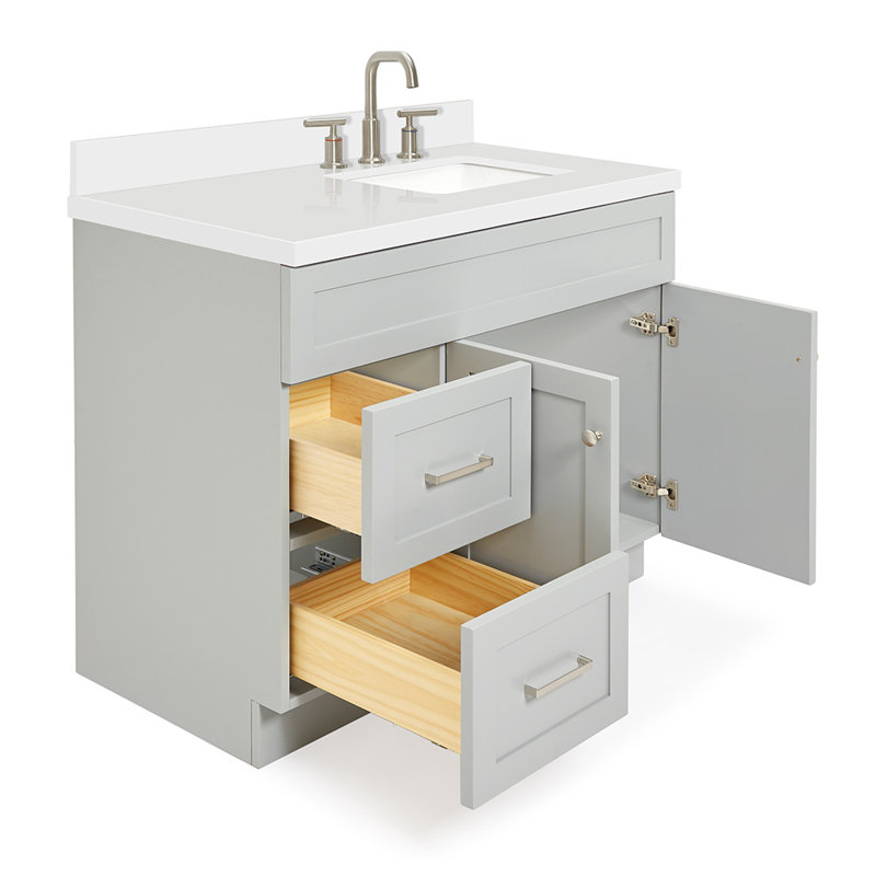 Meuble-lavabo simple 43 po Hamlet, Gris