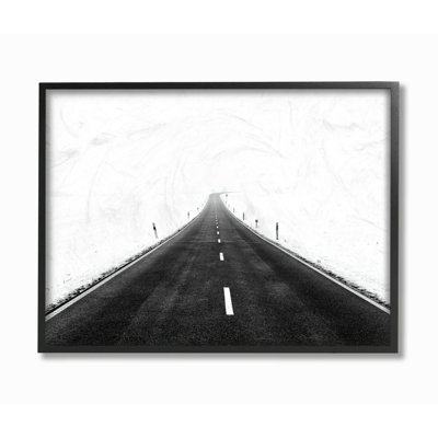 "winter road black and white landscape" par matthias conrad-impression sur image