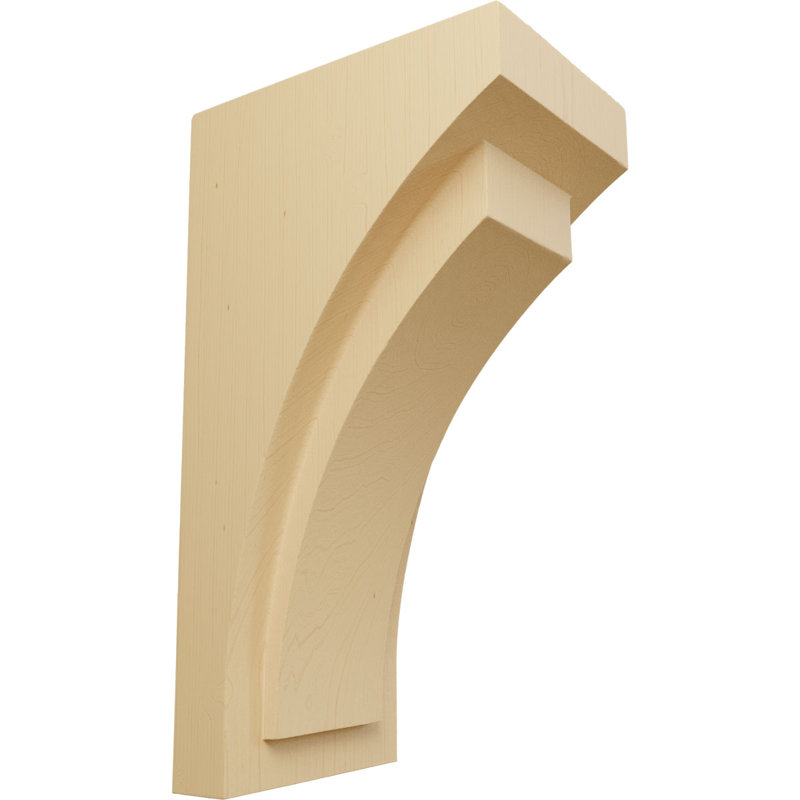 Alder 10" Hand-Carved Wood Corbel Bracket