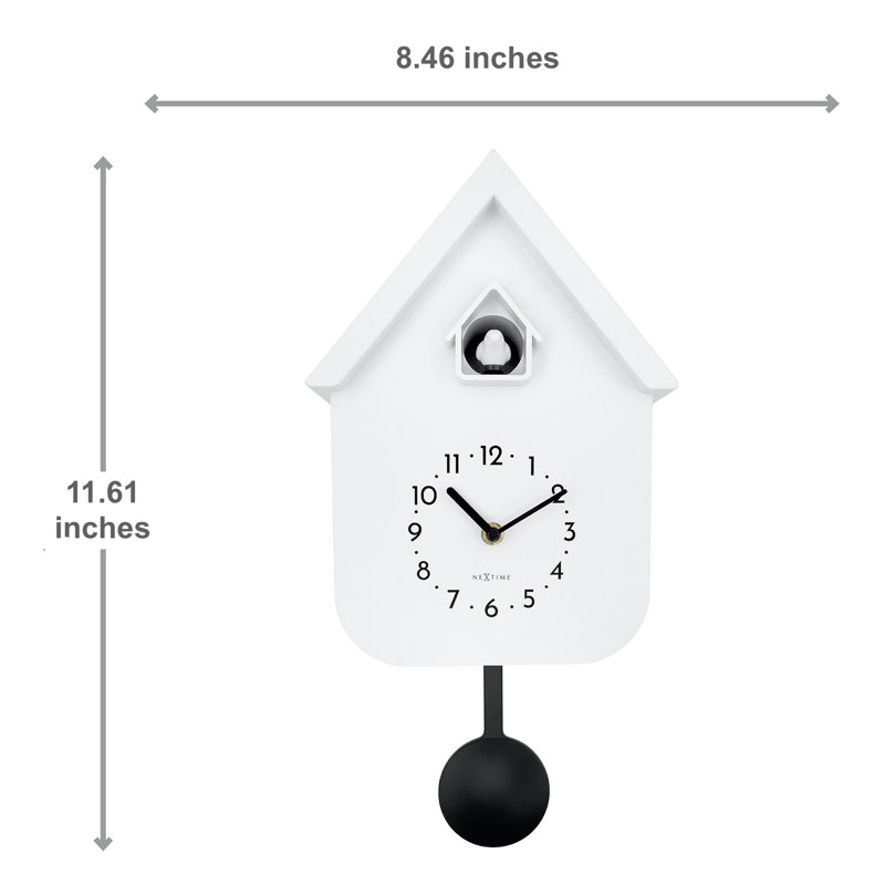 Horloge murale coucou avec tweeter, Blanc