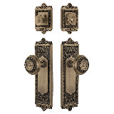 Nostalgic Warehouse Egg & Dart Entry Set with Meadows Knob