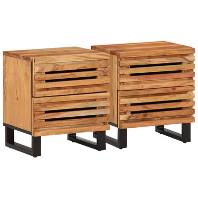 40cm W Steel Bedside Table