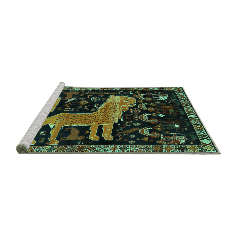 Mucciolo Performance Animal Print Indoor Rug, Round 5'
