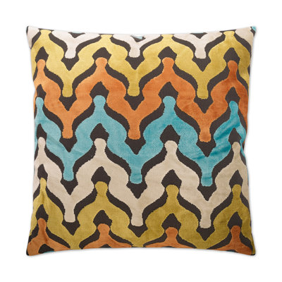 Monroe Chevron Polyester, Rayon/Viscose Throw Pillow