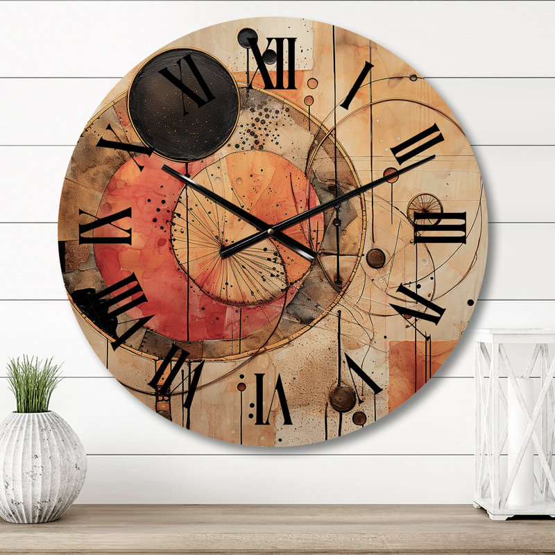 Horloge murale Golden Hue Horizons, Moyenne