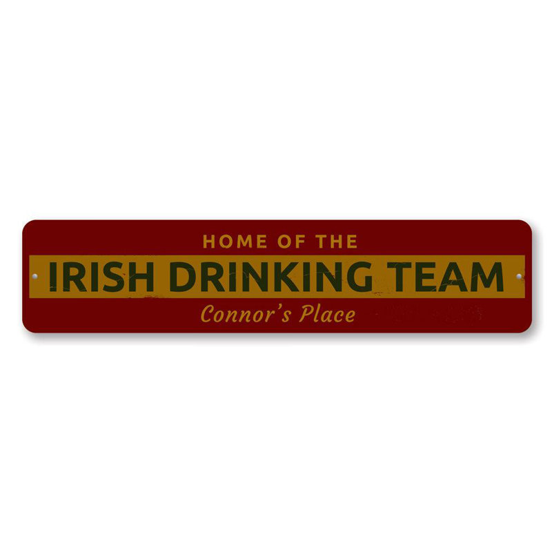 Plaque irlandaise irlandaise, H 6 po x l 24 po x P 0,06 po