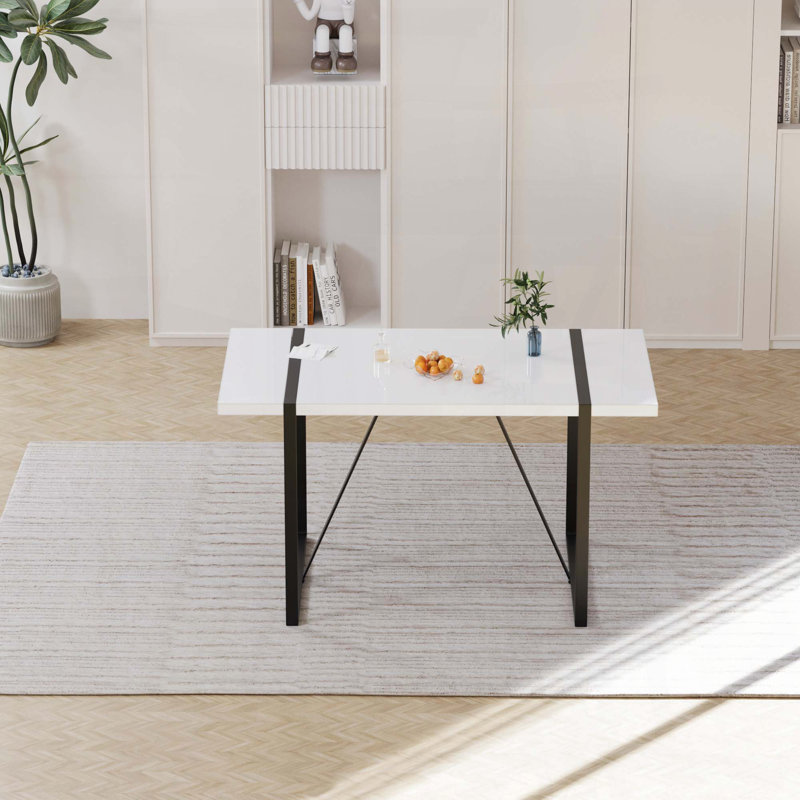 Table de salle à manger rectangulaire 55 po Modern Farmhouse