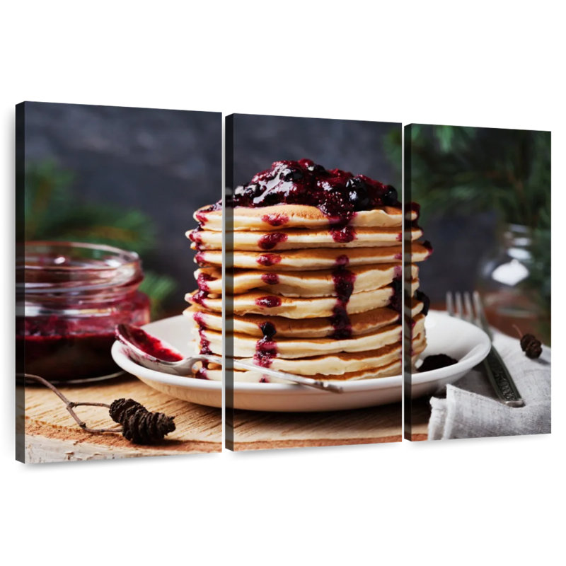 Yarlin Blueberry Pancakes, 36" H x 57" W