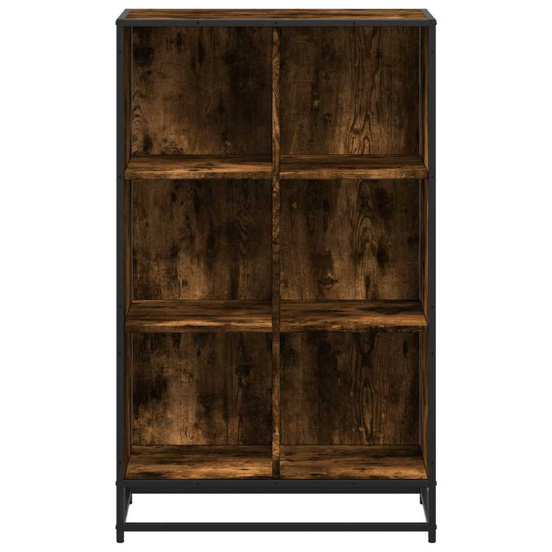 Alvon 107.5cm H Bookcase, (6 Shelves) 107.5cmH x 65.5cmW x 33cmD, Smoked Oak