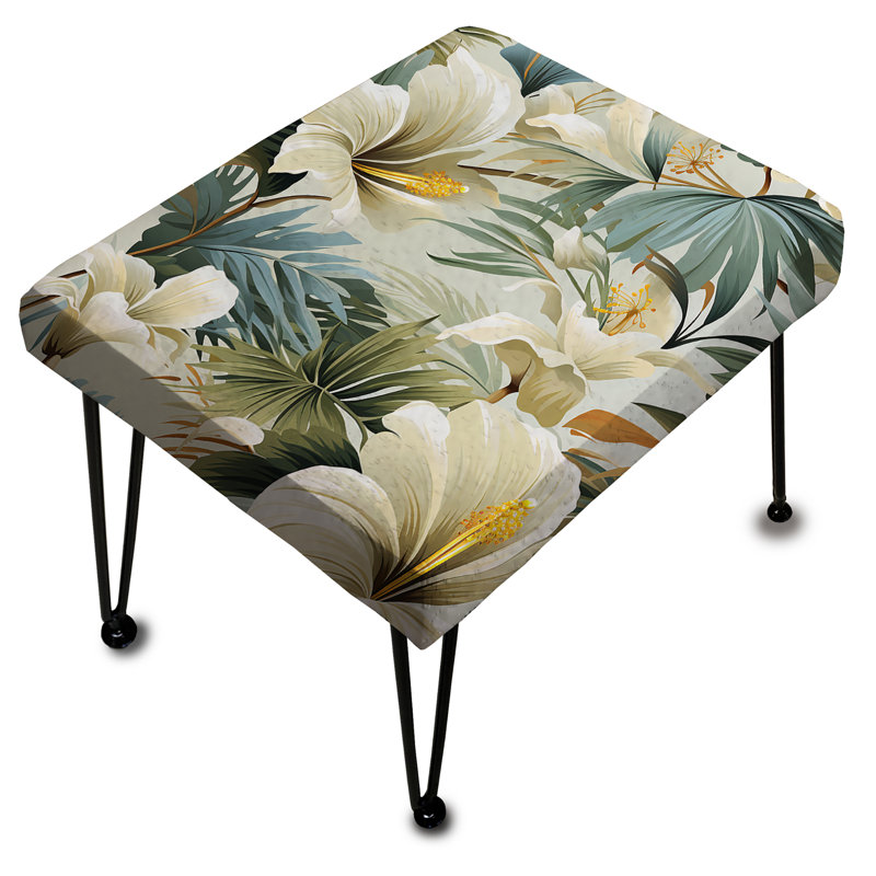 Natural Tranquility Tropical Pattern - Tropical Rectangle Ottoman