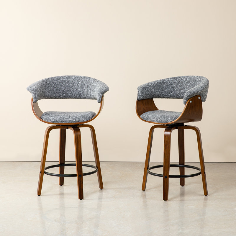 Tabouret de bar Tavar, Gris foncé, Tabouret de comptoir (siège d'une hauteur de 24,2