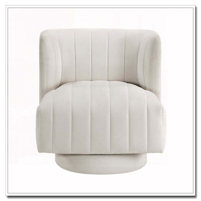 Chaise d'appoint pivotante rembourrée