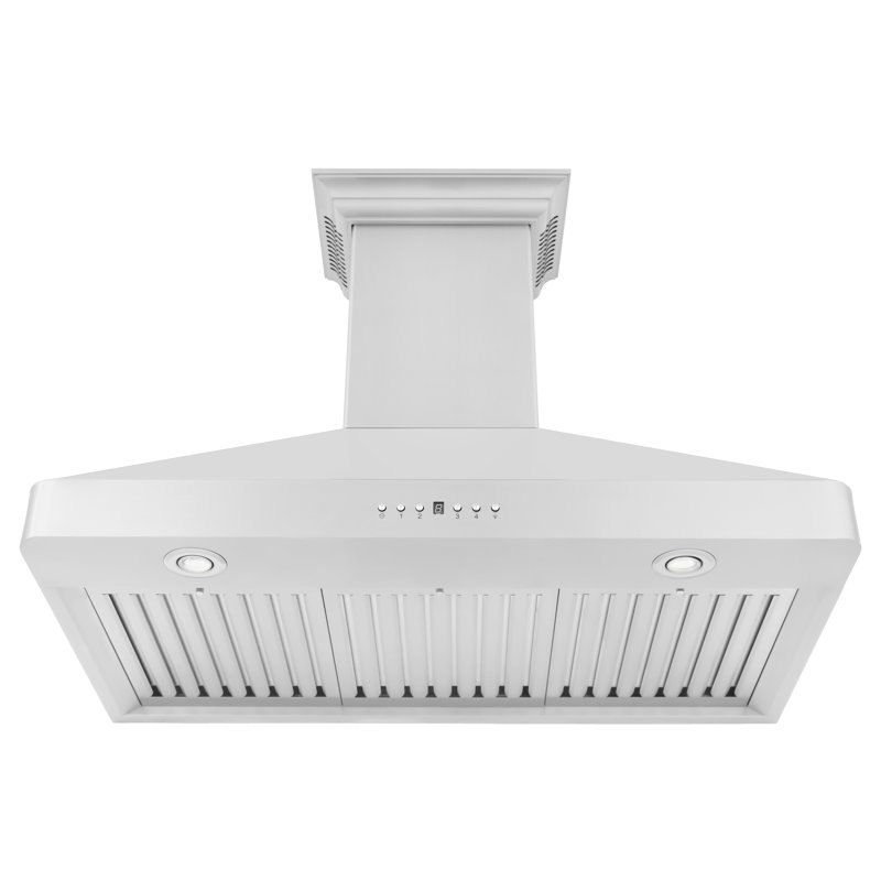 30" Crown Sound 400 CFM Ducted Wall Mount Range Hood in Silver, 30"