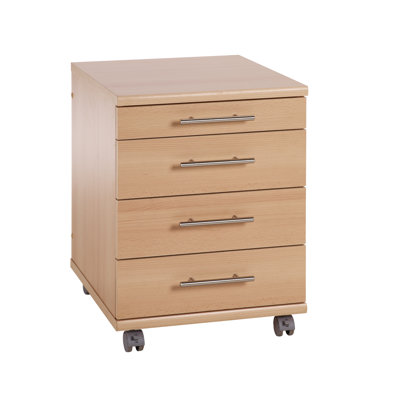 Lerman 41.6cm Wide 4 -Drawer Mobile File Cabinet
