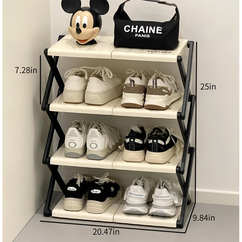 Range-chaussures pliable simple, range-chaussures multicouches