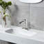 Robinet pour salle de bain à poignée simple - Nickel brossé avec plaque de pont et trop-plein pour robinet de lavabo et de salle de bain-121664816